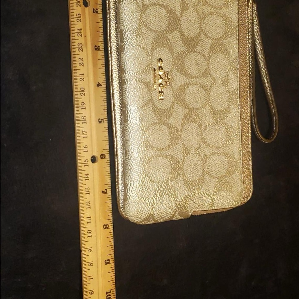 Coach Silver/Gold Wristlet Clutch - Picture 5 of 5